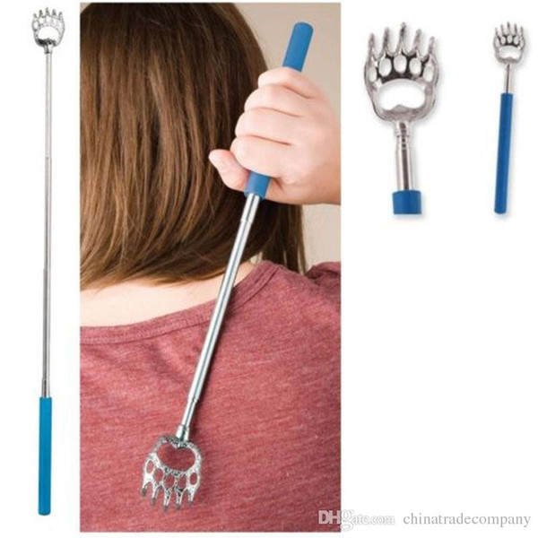 2018 New 1PCS Cute Bear Claw Stainless Back Claw Back Scratcher Ultimate Extendable To 58cm Makeup Tools