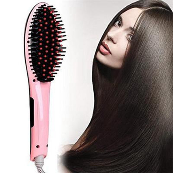 New Models Lcd Temperature Control Hair Straightener Comb Massage Tools Ceramic Anion Hair Combs Straight Hair Artifact