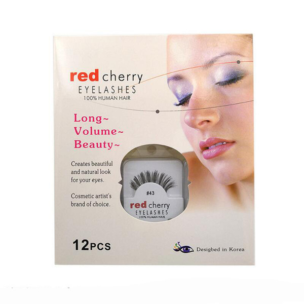 10 styles RED CHERRY 12 pieces False Eyelashes Natural Long Eye Lashes Extension Makeup Professional Faux Eyelash Winged Fake Lashes Wispies