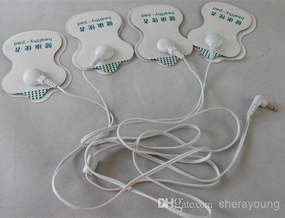 Sticky Electrode Pads With 3.5mm Plug 4pin Cable Accessories for TENS EMS Machine Electric Shock Therapy Massager Health Care Items