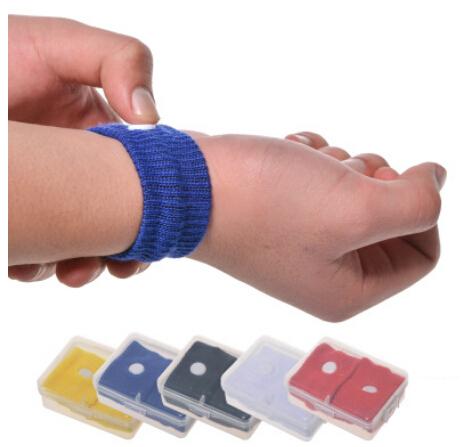 Wholesal Anti Nausea Wristbands Car Anti Nausea Sickness Reusable Motion Sea Sick Adjustable Travel Wrist Bands Health Care with clear box.