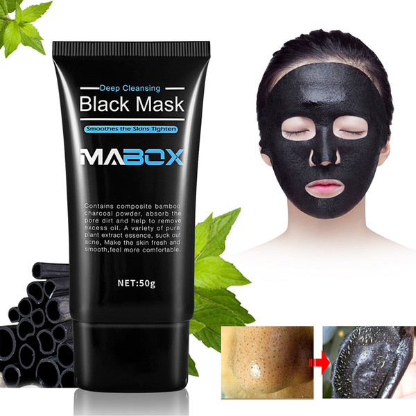 2019 MABOX Bamboo Charcoal Blackhead Tearing Mask Paste Pore Deep Cleansing Acne Removal Black Face Mask