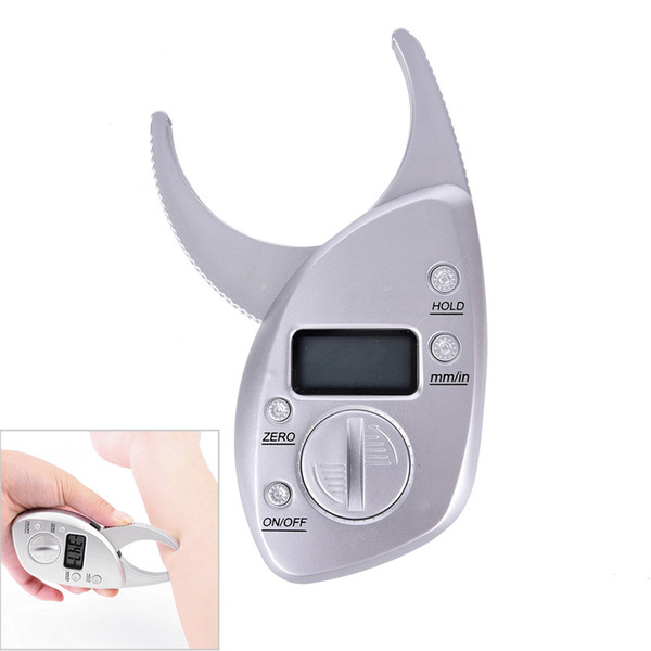 New Arrival Digital Body Fat Caliper Skin Fold Measurement Fat Thickness Retail Skinfold Caliper Fat Analyze CCA6614 100pcs