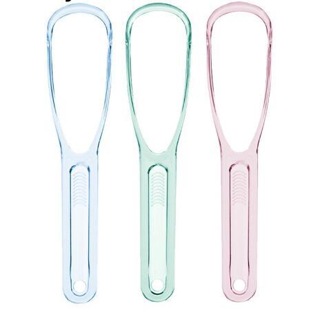 Convenient and practical plastic Tongue scraper for Tongue coating cleaner care oral hygiene