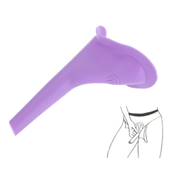 Outdoor Traval Capming Portable Female Urinal Soft Silicone Urination Device Stand Up & Pee for Women W717