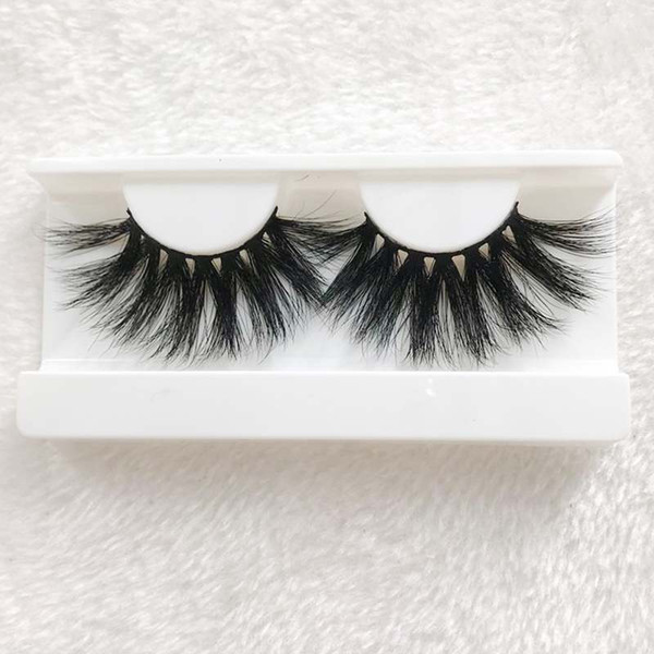 Wholesale 5D 25mm Mink Eyelashes Natural Long Full Strip Mink Hair Lashes Custom Packaging Magnetic Box