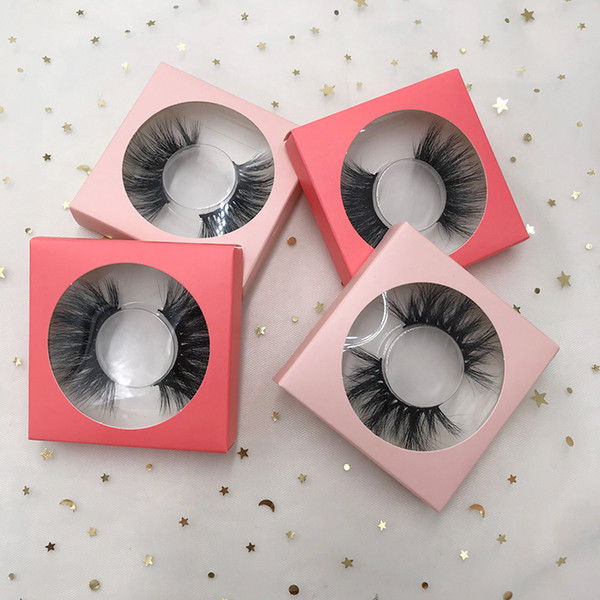 Free Square Paper Box 25mm Mink Lashes 100% Handmade Dramatic Long Thick Full Strip False Eyelashes