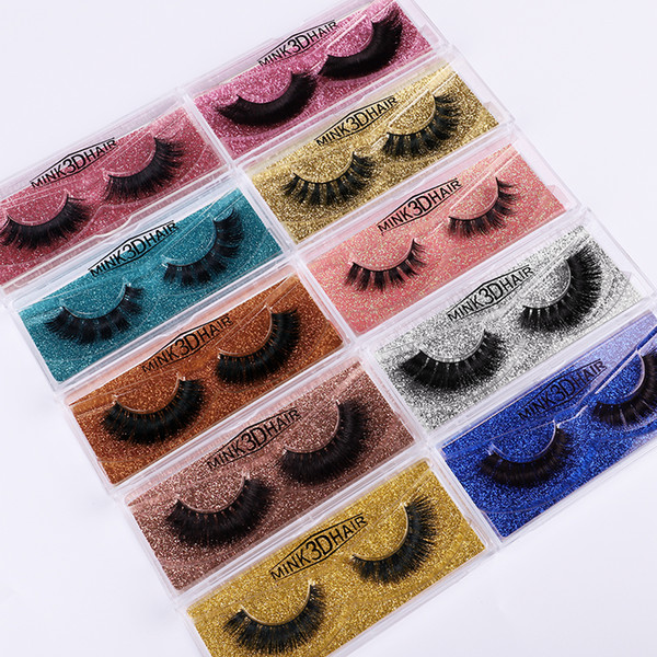 3D real mink eyelashes long lasting mink lashes Hand Made Makeup natural dramatic volume eye lashes extension 3d false eyelashes