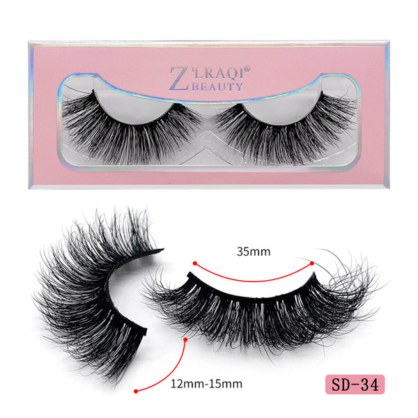 1Pair/lot 3D Mink Lashes Wholesale Handmade 3D Mink Eyelashes Natural False Eyelashes Popular eyelashes Makeup Eye Lashes Extension SD94