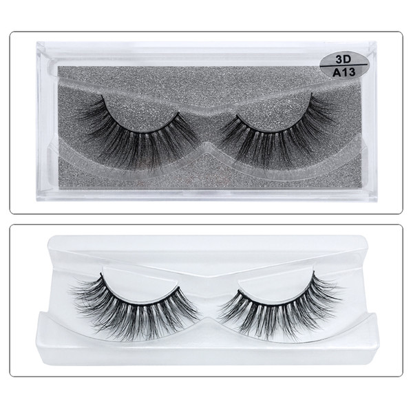 1Pair/lot 3D Mink Eyelashes Full Strip False Eyelashes Long Individual Handmade Mink Lashes A Series Multi-layer Thick Eye Lashes A-13