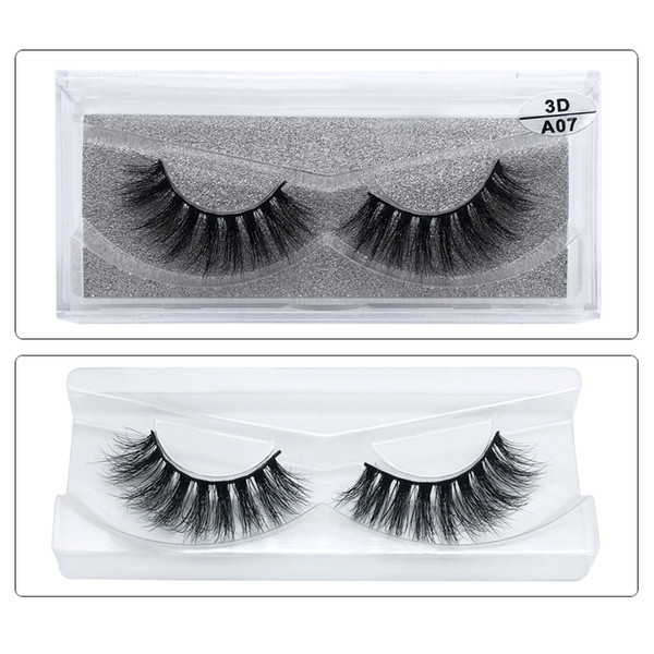 1Pair/lot 3D Mink Eyelashes Full Strip False Eyelashes Long Individual Handmade Mink Lashes A Series Multi-layer Thick Eye Lashes A-07