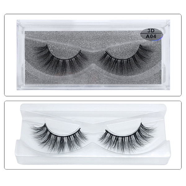 1Pair/lot 3D Mink Eyelashes Full Strip False Eyelashes Long Individual Handmade Mink Lashes A Series Multi-layer Thick Eye Lashes A-04