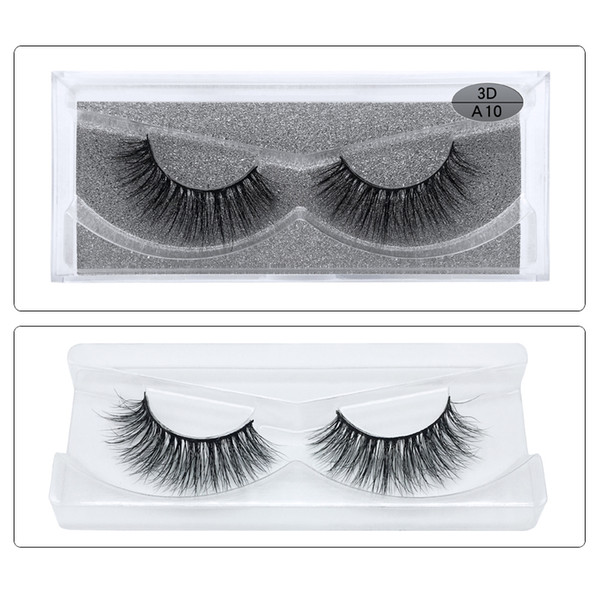 1Pair/lot 3D Mink Eyelashes Full Strip False Eyelashes Long Individual Handmade Mink Lashes A Series Multi-layer Thick Eye Lashes A-10