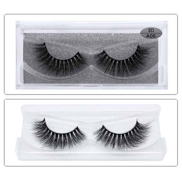 1Pair/lot 3D Mink Eyelashes Full Strip False Eyelashes Long Individual Handmade Mink Lashes A Series Multi-layer Thick Eye Lashes A-06