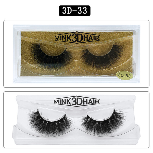 1Pair/lot 3D Mink lashes Wholesale Natural False Eyelashes 3D Mink Eyelashes Soft makeup Extension cilios 3D-33