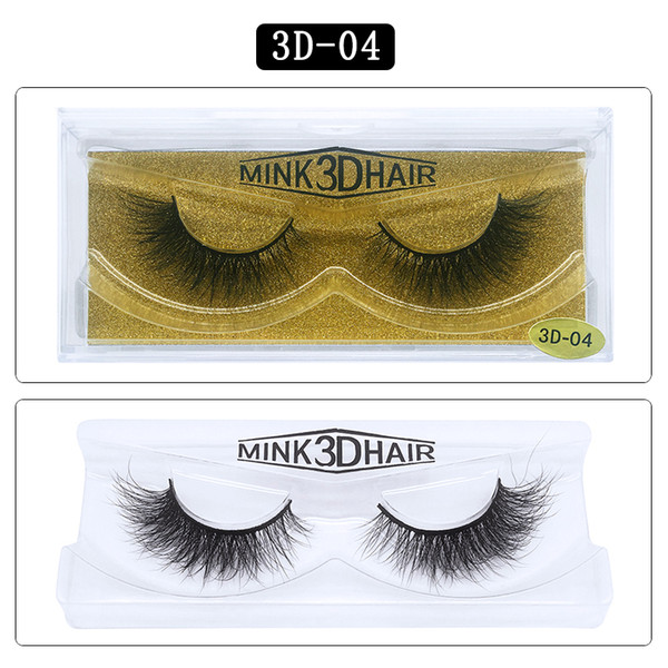 1Pair/lot 3D Mink lashes Wholesale Natural False Eyelashes 3D Mink Eyelashes Soft makeup Extension cilios 3D-04