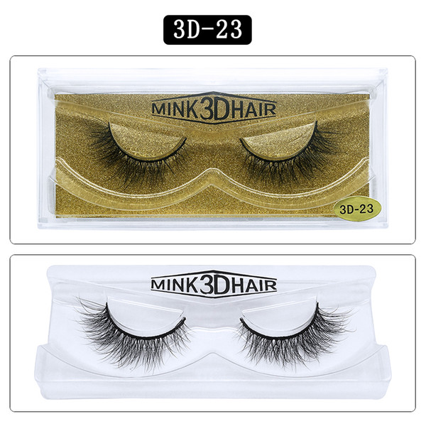 1Pair/lot 3D Mink lashes Wholesale Natural False Eyelashes 3D Mink Eyelashes Soft makeup Extension cilios 3D-23