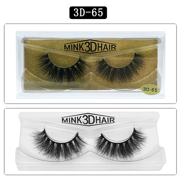 1Pair/lot 3D Mink lashes Wholesale Natural False Eyelashes 3D Mink Eyelashes Soft makeup Extension cilios 3D-65