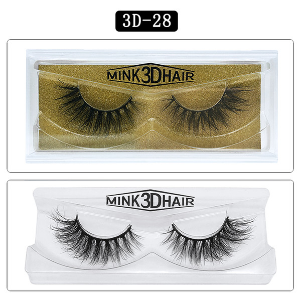 1Pair/lot 3D Mink lashes Wholesale Natural False Eyelashes 3D Mink Eyelashes Soft makeup Extension cilios 3D-28