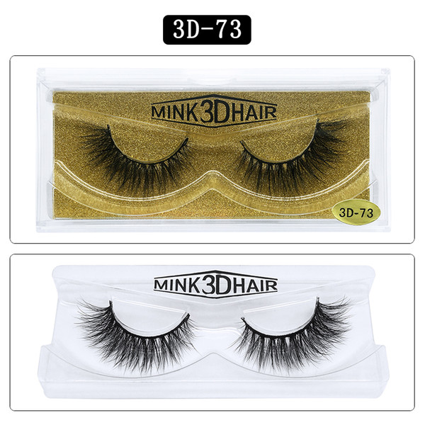 1Pair/lot 3D Mink lashes Wholesale Natural False Eyelashes 3D Mink Eyelashes Soft makeup Extension cilios 3D-73