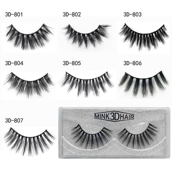 3D Mink False Eyelash 100% Real Siberian Full Strip Fake Eyelash Long Individual Soft Natural Thick Eyelashes Mink Lashes Extension SD807