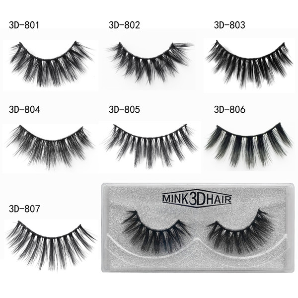 3D Mink False Eyelash 100% Real Siberian Full Strip Fake Eyelash Long Individual Soft Natural Thick Eyelashes Mink Lashes Extension SD801