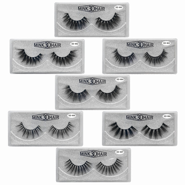 1 Pair/lot 3D Mink Lashes Wholesale Natural False Eyelashes 3D Mink Eyelashes Soft make up Extension Makeup Fake Eye Lashes 3D 907