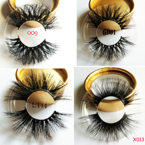 25mm Lashes 3D Soft Mink Hair False Eyelashes Long Wispies Multilayers Fluffy Eyelashes Extension Handmade Lashes 66