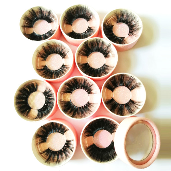 25mm Lashes 3D Faux Mink Hair False Eyelashes Thick Long Wispy Fluffy Eyelashes Handmade Eye Makeup Tools 11