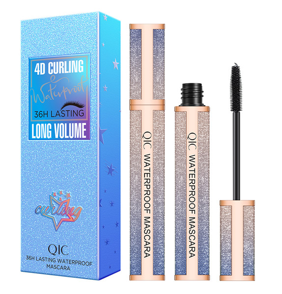 MP033 QIC blue starry sky 4D mascara Thick curling lengthening eyelash extension cream long lasting waterproof 4D black fiber lash mascara