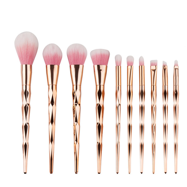 JIEFUXIN Makeup Brushes set 10pcs/7pcs Thread Rainbow Professional Make Up Brush Blending Powder Foundation Eyebrow Eye Contour Brush