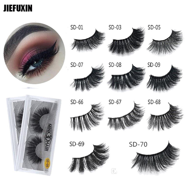 1Pair/lot 3D Mink Eyelashes Hand Made Crisscross False Eyelashes Cruelty Free Dramatic 3D Mink Lashes for Beauty Makeup