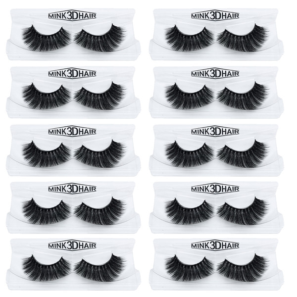 1Pair/lot Mink Eyelashes 3D Mink Lashes Natural False Eyelashes cruelty free Mink Eyelashes Lightweight & Amazing Lashes