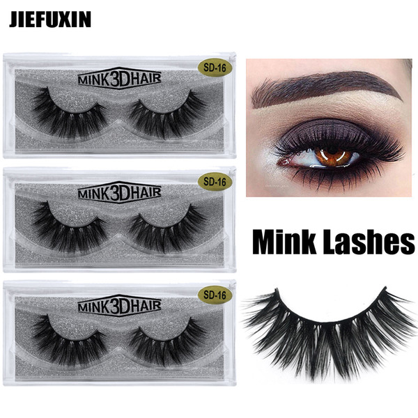 1Pair/lot 100% Real Siberian 3D Mink Full Strip False Eyelash Long Individual Eyelashes Mink Lashes Extension