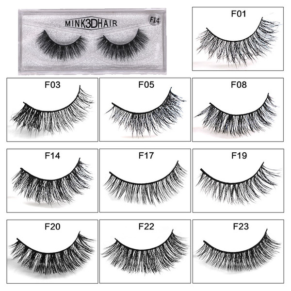 JIEFUXIN 10styles 3D Mink False Eyelashes makeup 100% Real Mink Natural Thick False Fake Eyelashes Eye Lashes Makeup Extension Beauty Tools