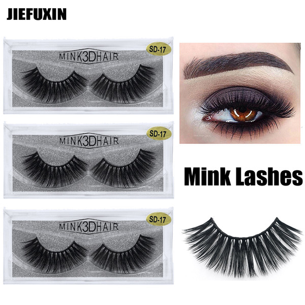 1Pair/lot Eyelashes 3D Mink Lashes Luxury Hand Made Mink Eyelashes High Volume Cruelty Free Mink False Eyelashes Upper Lashes