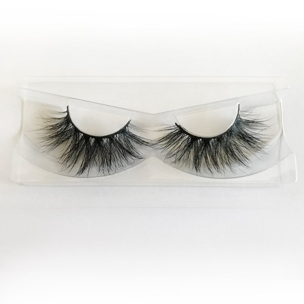 Hot Selling 25mm Lashes 5D Mink Eyelashes Handmade Mink Hair Strip Lashes Private Logo Custom Eyelash Packaging