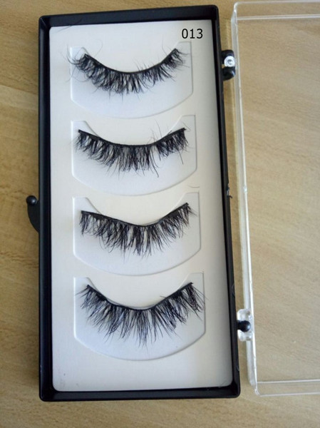 High Quality Magnetic Mink False Eyelashes Natural Handmade 4 Pcs/Set Magnet Reusable Full Strip Lashes