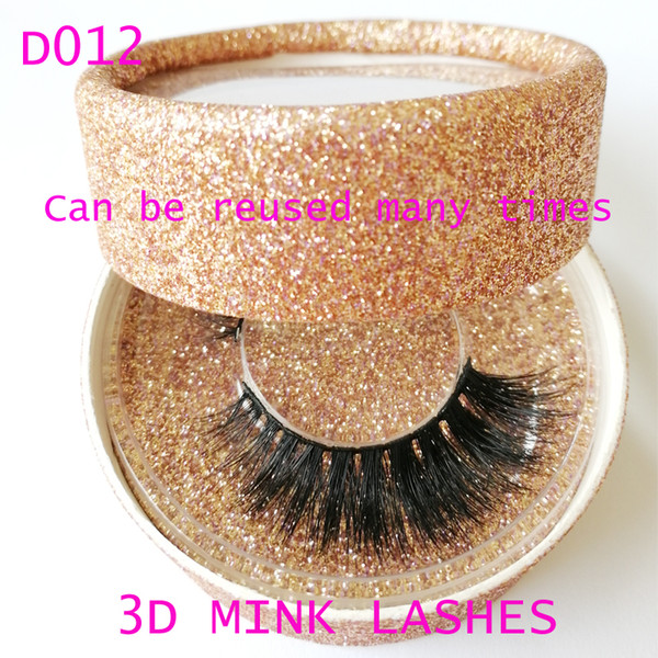 1 Pair 3D Mink Lashes Black Natural Thick Mink Eyelash Soft Long Handmade Makeup Fake Eye Lashes Extension Natural Long Lashes GR81