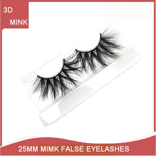 The goddess of love 25mm lashes 3D long mink hair eyelashes thick eyebrows and big eyes Natural crossing