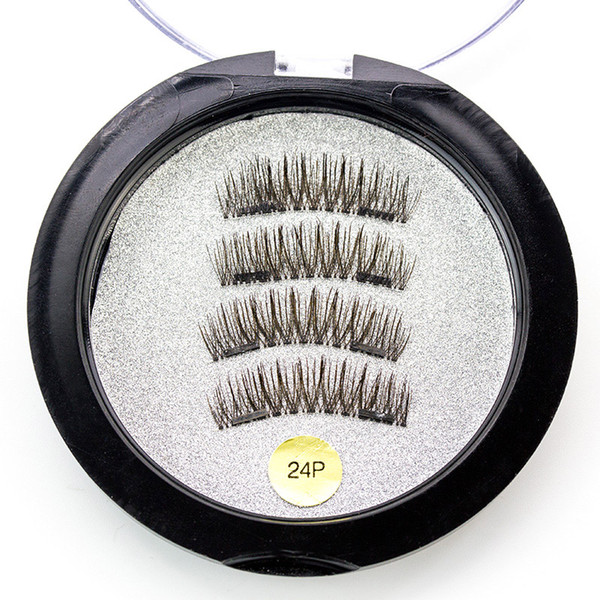 2 Magnetic Eyelashes 3D False Eyelashes Mink Reusable Magnets Eyelashes