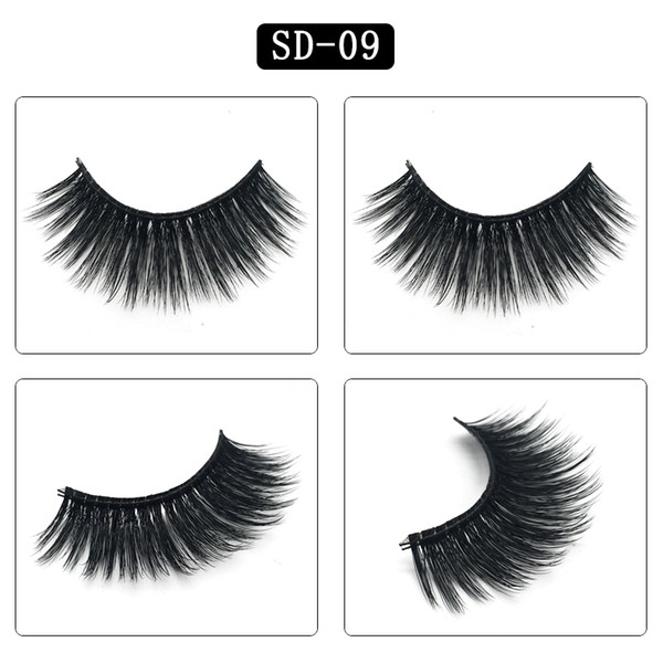 False Eyelashes 3D Mink Eyelashes 3D Silk Protein Lashes Soft Natural Thick Fake Eyelashes Eye Lashes Extension Makeup for beauty