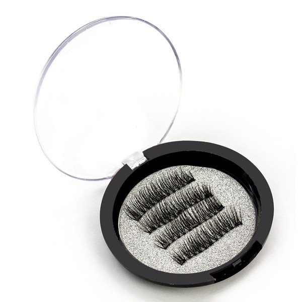 2019New Magnetic False Eyelashes with 3 Magnets Handmade 3D Magnet Lashes Eye Lashes Makeup Kit