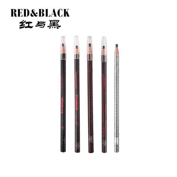 Red&black Cosmetic Pencil 24 Hours Long-lasting Eyebrow Pencil Soft And Smooth Fashion Eye 2.2g Makeup Eyebrow Pencil