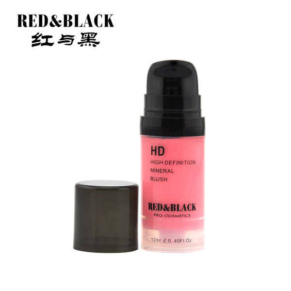 Red&Black Shiny Pink Face Makeup Brighten Long Lasting Modified Contour Cheek Blush Liquid Woman's Decoration Blusher