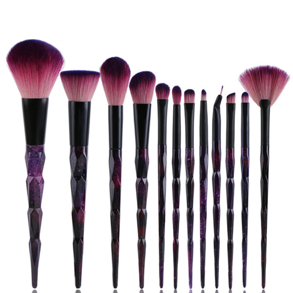 Zouyesan Free Shipping 2019 12 Star Diamond Brush Set Professional Beginner Makeup Beauty Tools