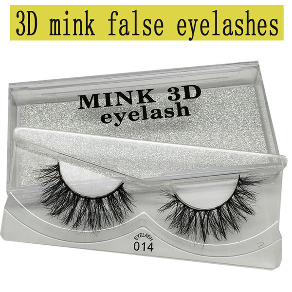 3D mink false eyelashes natural long and dense wearing soft and comfortable mink hair eyelashes manufacturer wholesale 014 models