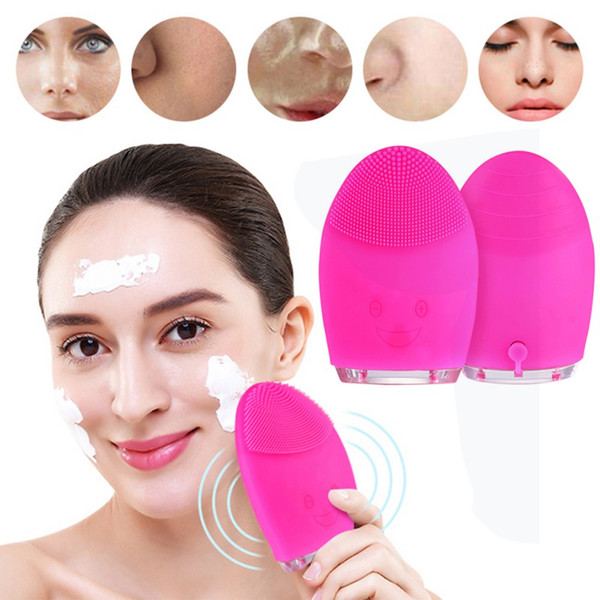 Face Mini Electric Cleaning Massage Brush Cleanser Washing Machine Waterproof Silicone Cleansing Tools device Beauty must-have face washing