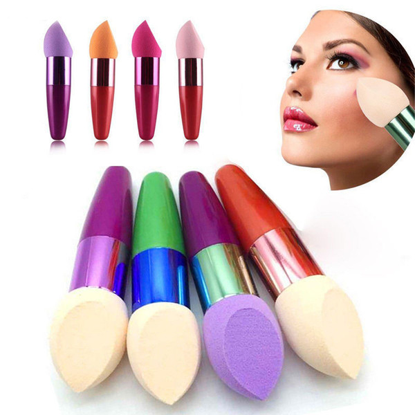 Women Liquid BB Cream Foundation Blush Concealer Sponge Lollipop Brush puff rod Smooth Puff brush Beauty tools brochas pinceaux maquillage