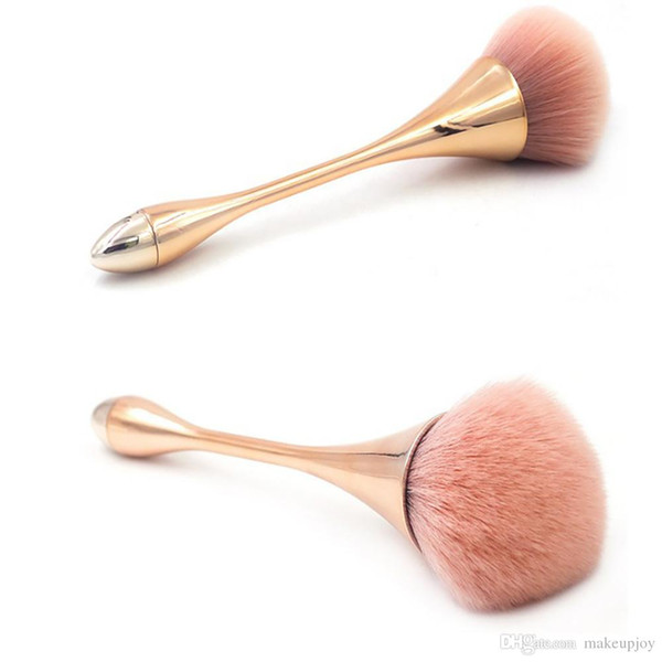 Single portable rose gold foundation Powder Makeup brush beauty cosmetic tool water drops small waist shaped Powder blush make up brush